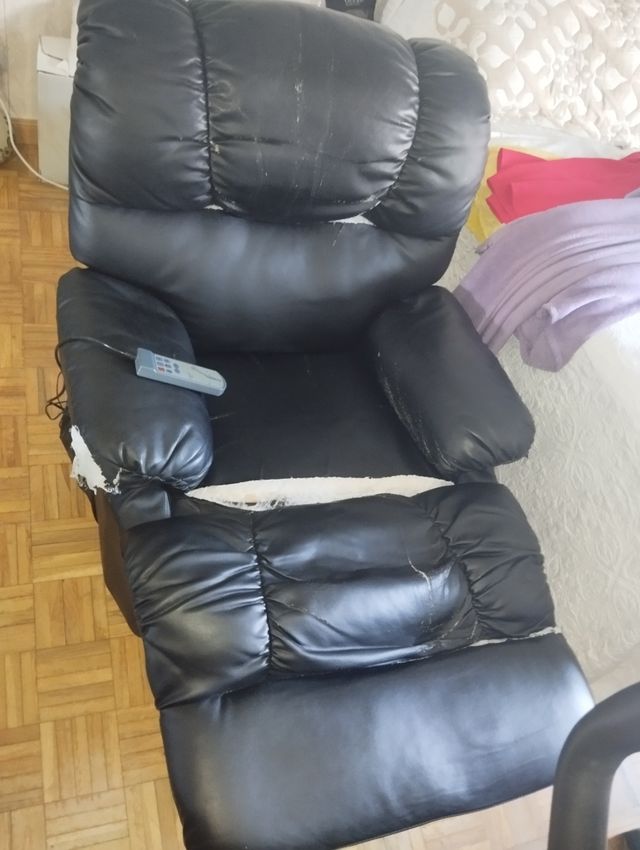 Sillón Relax Negro - Piel Sintética