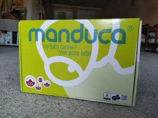 Manduca portabebés beige con caja e instrucciones
