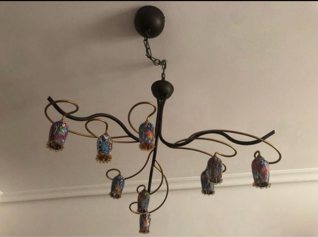 Dos lámparas araña 6 luces - Vintage