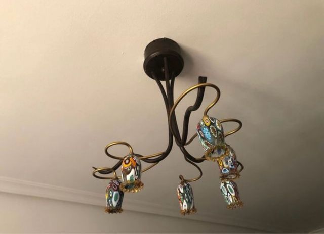 Dos lámparas araña 6 luces - Vintage