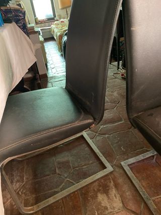 5 sillas comedor negras metal