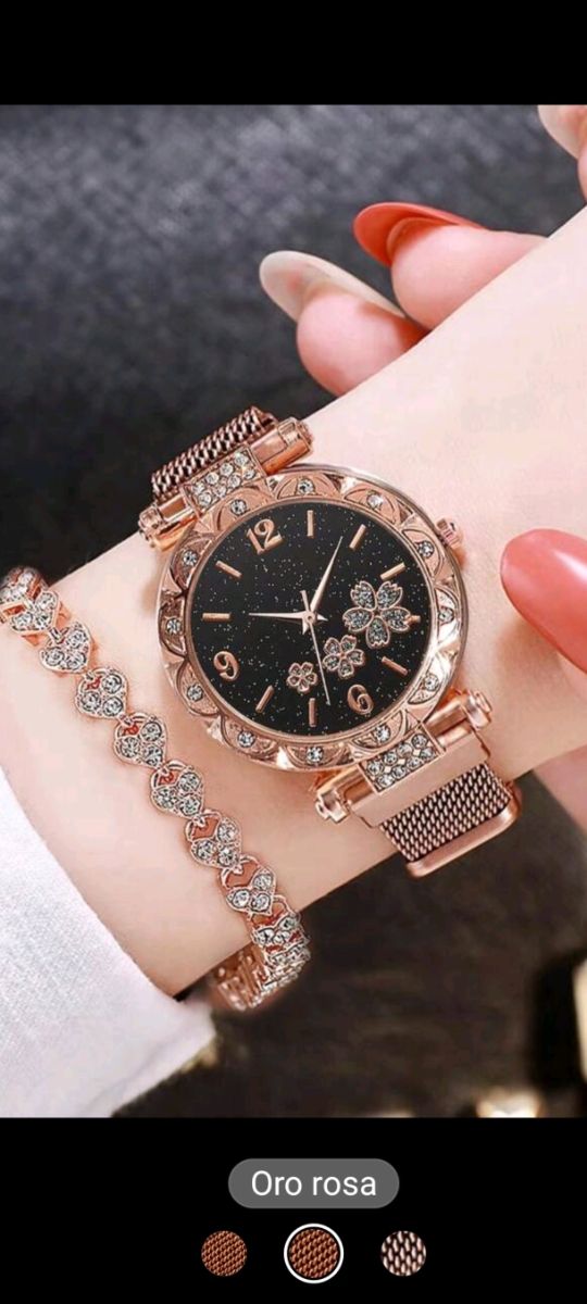 Relógio com pulseira de mulher