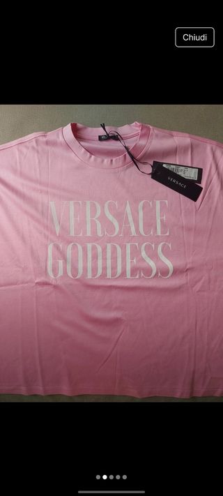 T-Shirt Versace Goddess rosa
