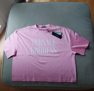 T-Shirt Versace Goddess rosa