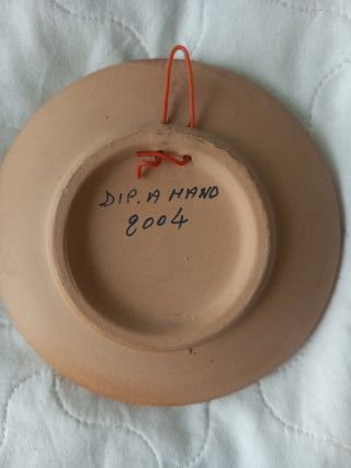 set 2 piattini da collezione dipinti a mano
