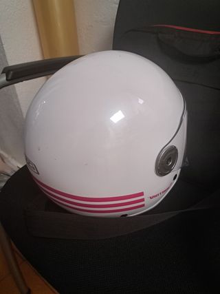 Casco Nzi Vintage XS blanco brillo.