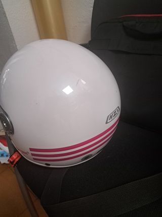 Casco Nzi Vintage XS blanco brillo.