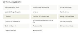 Lacunza Adour 1000: Chimenea Insertable