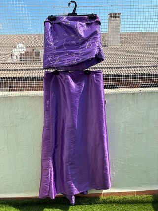 Traje fiesta boda morado