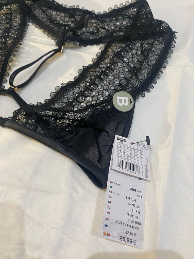 Sostén encaje negro Women Secret