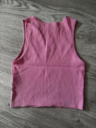 Top rosa tirantes - cropped