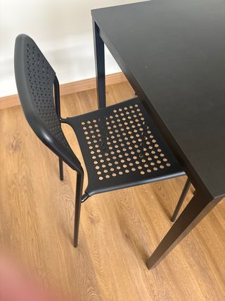 Mesa comedor negra - 4 sillas