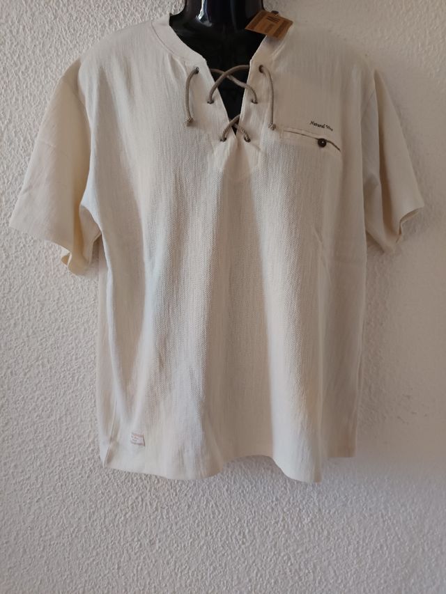 Camisa beige - Talla L cordon