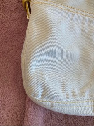 Fendi Baguette Vintage in Jeans e Pitone Bianco 