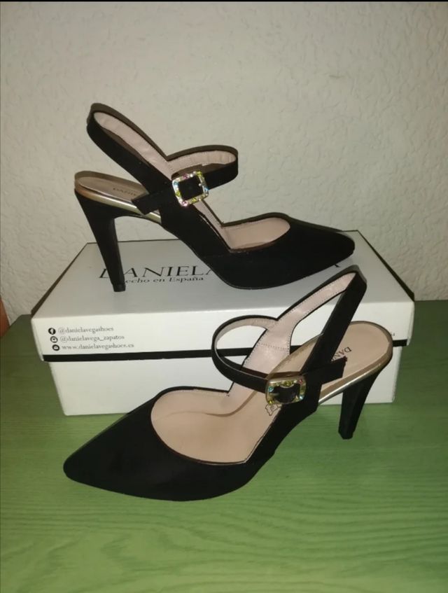Zapatos Negros De tacón Daniela Vega