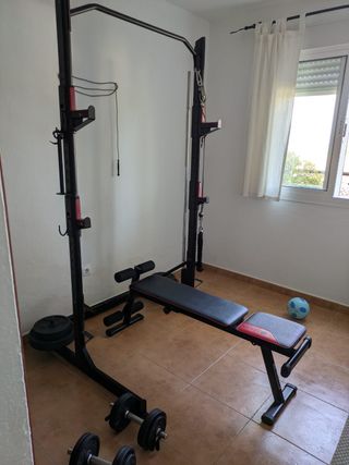 Rack Musculación completo con banco