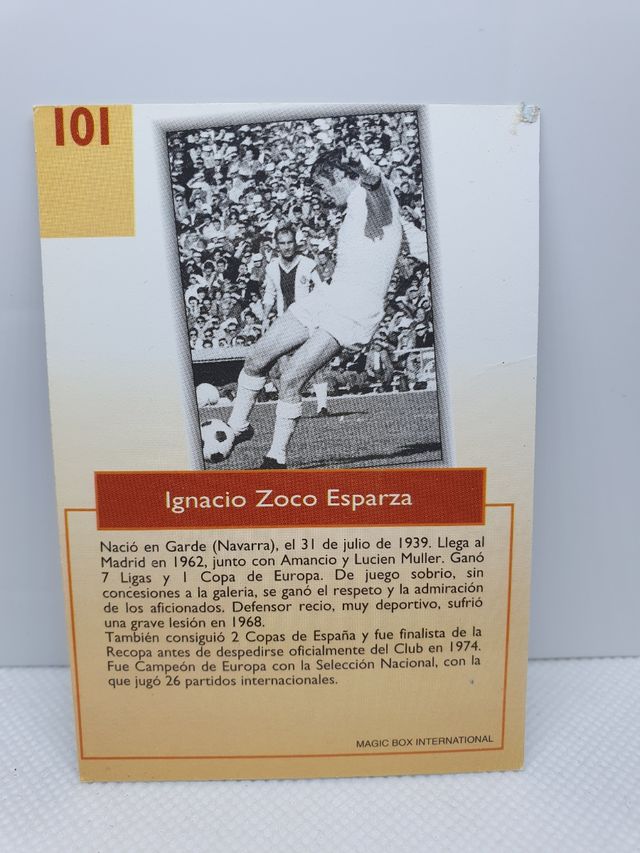 ⚽️ CROMO DE FUTBOL IGNACIO ZOCO N.10 REAL MADRID