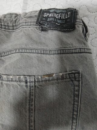 Shorts vaqueros grises hombre
