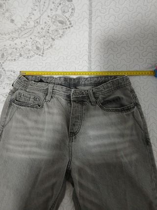 Shorts vaqueros grises hombre