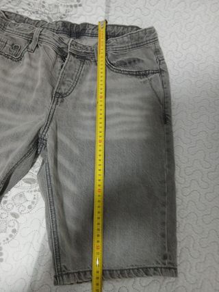 Shorts vaqueros grises hombre
