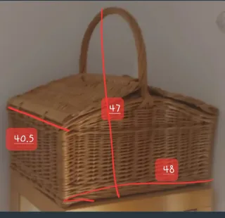 Cesta mimbre picnic muy grande