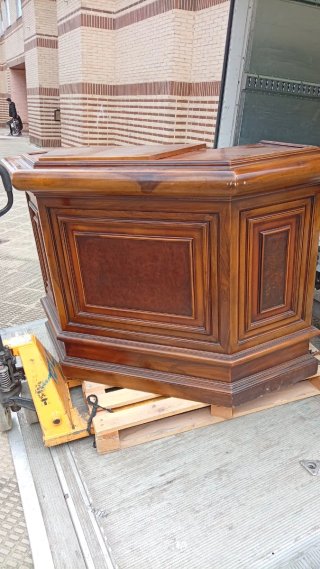Barra bar + 2 taburetes madera