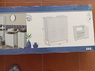 Mueble de bajo lavabo baño blanco 60x30x70cm