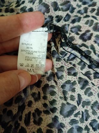 Blusa Vintage manga corta animal print 