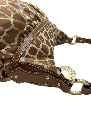 Borsa Chef Fendi in tessuto leopardato marrone