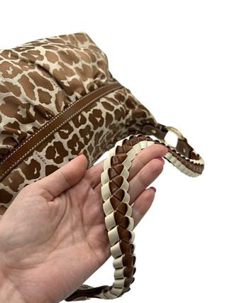 Borsa Chef Fendi in tessuto leopardato marrone