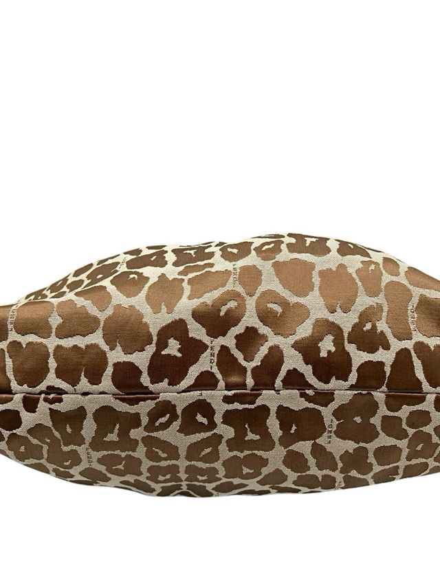 Borsa Chef Fendi in tessuto leopardato marrone