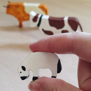Tres animales estilo rústico Montessori vintage