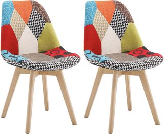 2 sillas comedor multicolor