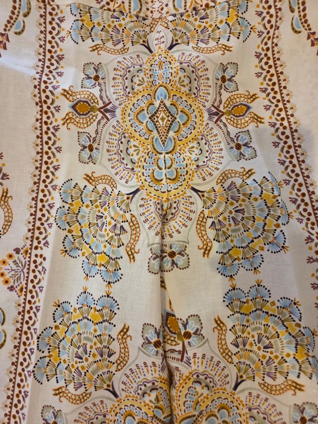 Pantalon estampado original lino a estrenar