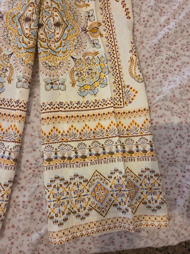 Pantalon estampado original lino a estrenar