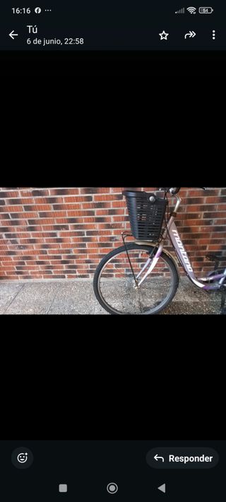 Bicicleta paseo cesta 