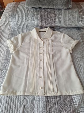 2 camisas beige mujer