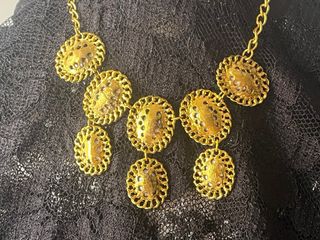 Gargantilla dorado multicolor vintage