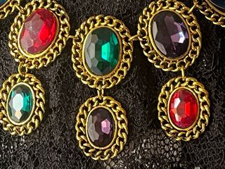 Gargantilla dorado multicolor vintage