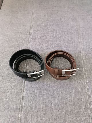 Cinturones cuero PU 117cm - Negro y Marrón nuevos