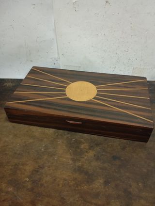 Joyero madera antiguo estilo sol
