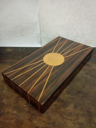 Joyero madera antiguo estilo sol
