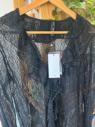 CAMISA ENCAJE MANGO PERFECTA FIESTAS! NUEVA