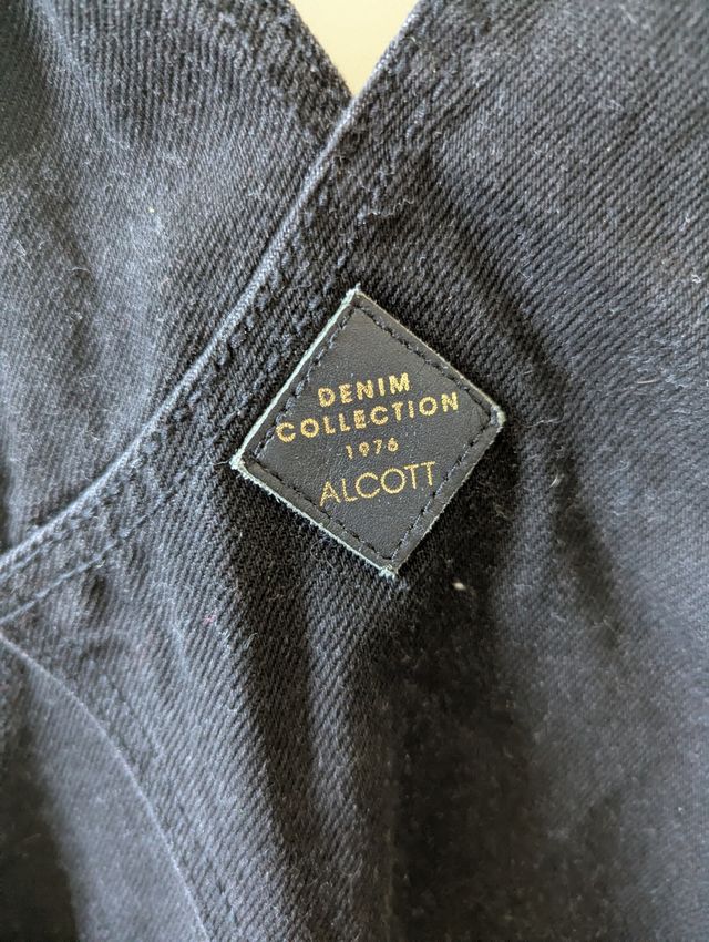 Salopette jeans nera