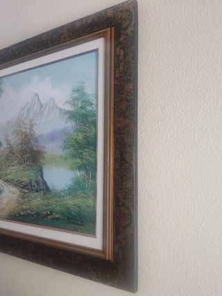 Cuadro óleo paisaje (marco incluido)