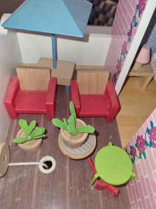 Casita Muñecas Madera 3 plantas