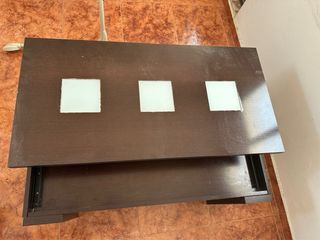 Mesa centro elevable marrón
