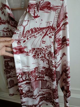 Camisa Zara XS - Roja y Blanca