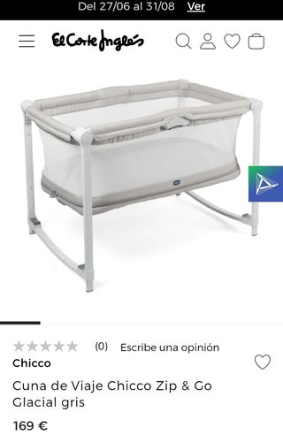 Minicuna y cuna de viaje bebé Chicco
Parque bebe