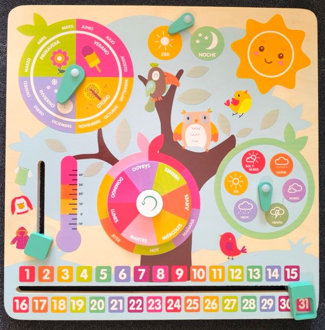 Calendario Madera Infantil - Aprendizaje